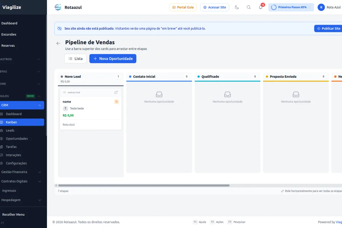 CRM para agência de viagens - Viagilize